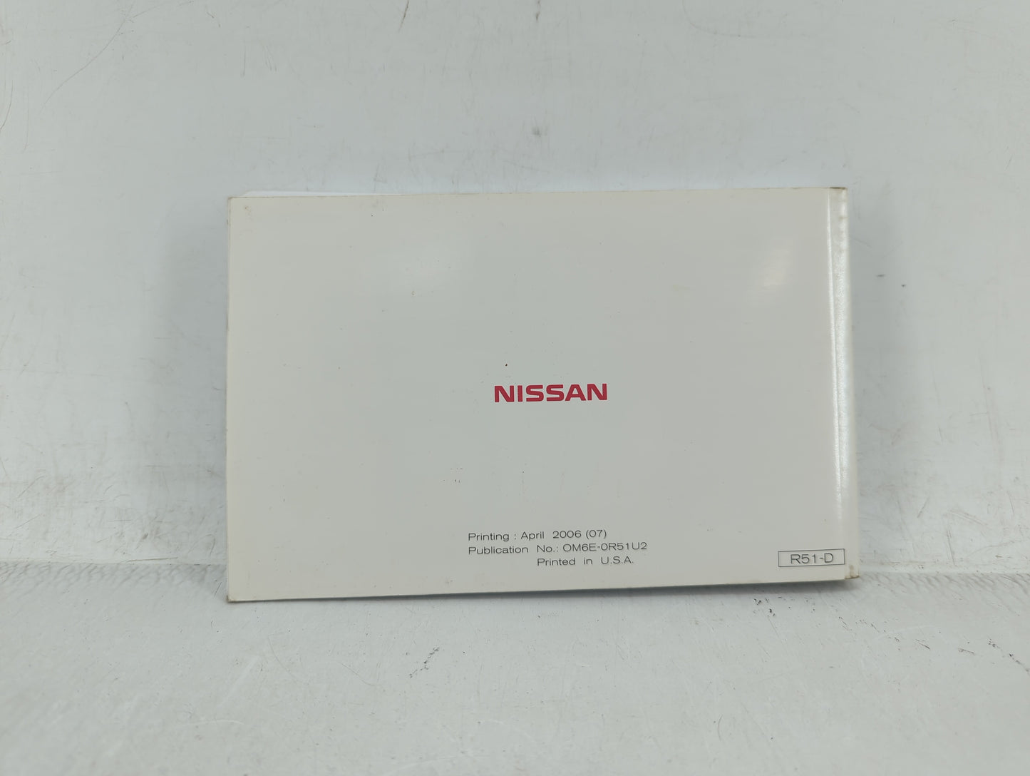 2006 Nissan Pathfinder Owners Manual Book Guide OEM Used Auto Parts - Oemusedautoparts1.com