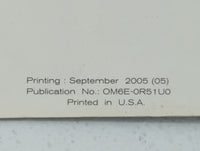 2006 Nissan Pathfinder Owners Manual Book Guide P/N:OM6E-0R51U0 OEM Used Auto Parts - Oemusedautoparts1.com