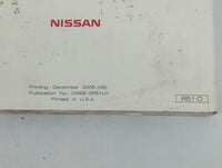 2006 Nissan Pathfinder Owners Manual Book Guide P/N:OM6E-0R51U1 OEM Used Auto Parts - Oemusedautoparts1.com