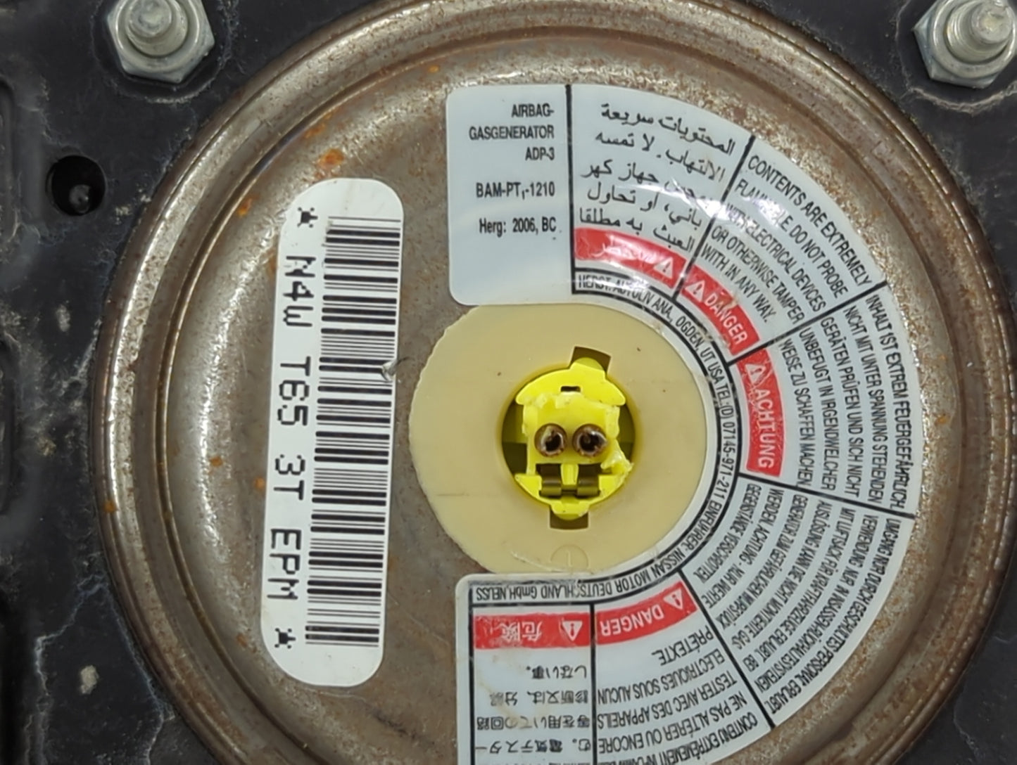 2003-2006 Nissan Sentra Air Bag Driver Left Steering Wheel Mounted 1466051 - Oemusedautoparts1.com