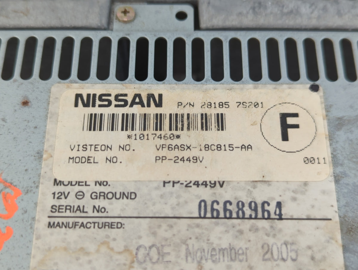 2006-2006 Nissan Titan Am Fm Cd Player Radio Receiver 765277 - Oemusedautoparts1.com