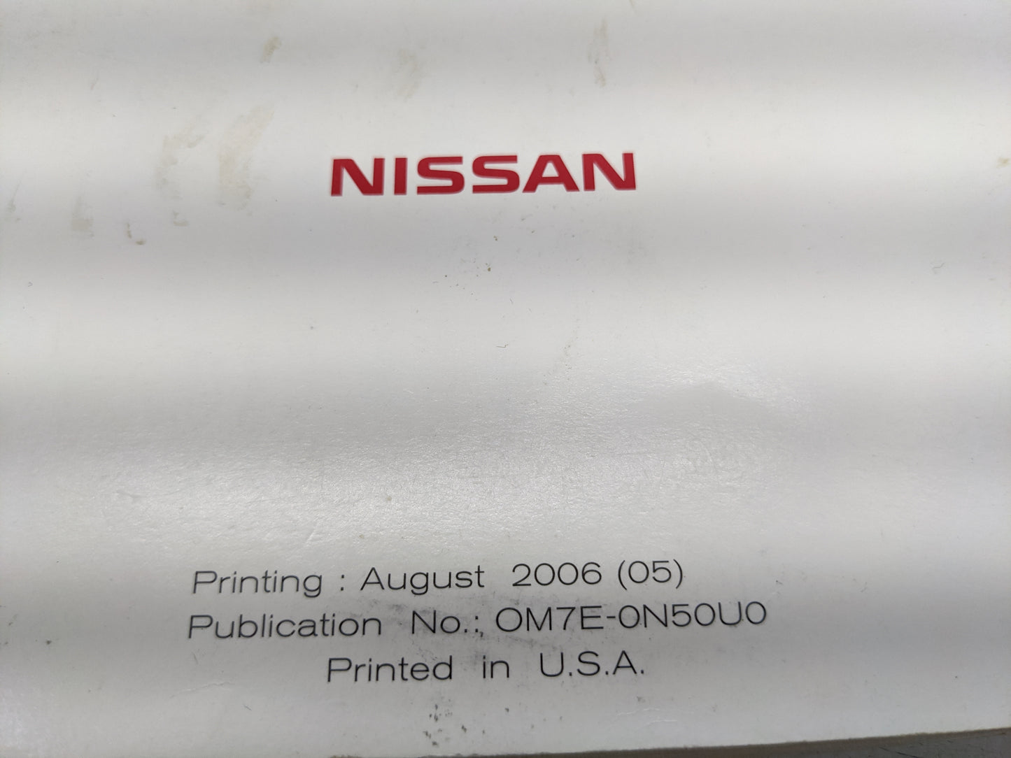 2006 Nissan Xterra Owners Manual Book Guide OEM Used Auto Parts - Oemusedautoparts1.com
