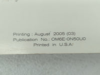 2006 Nissan Xterra Owners Manual Book Guide OEM Used Auto Parts - Oemusedautoparts1.com