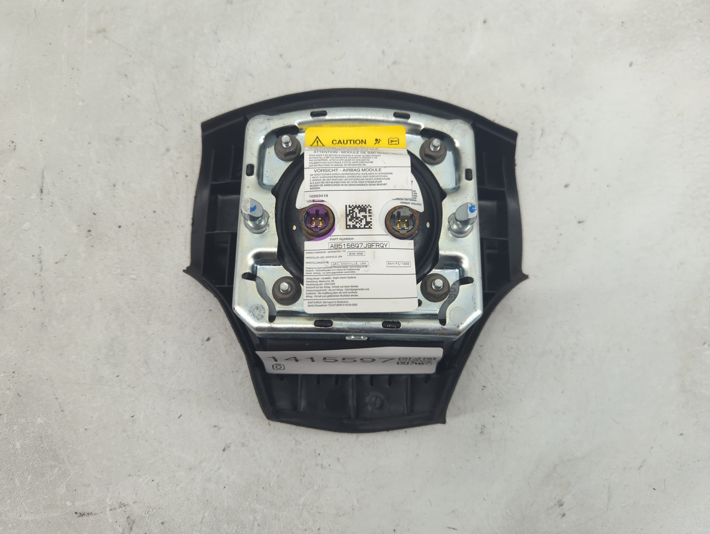 2006-2010 Pontiac G6 Air Bag Driver Left Steering Wheel Mounted Fits Fits 2006 2007 2008 2009 2010 OEM Used Auto Parts - Oem