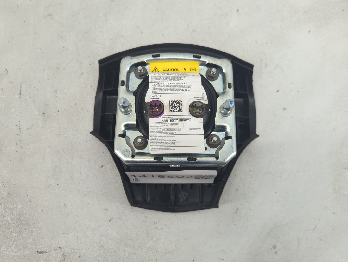 2006-2010 Pontiac G6 Air Bag Driver Left Steering Wheel Mounted Fits Fits 2006 2007 2008 2009 2010 OEM Used Auto Parts - Oem