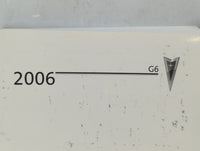 2006 Pontiac G6 Owners Manual Book Guide OEM Used Auto Parts - Oemusedautoparts1.com