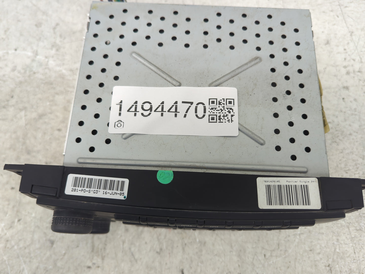 2006 Pontiac Montana Radio AM FM Cd Player Receiver Replacement P/N:15224736 GMT201P Fits OEM Used Auto Parts - Oemusedautop
