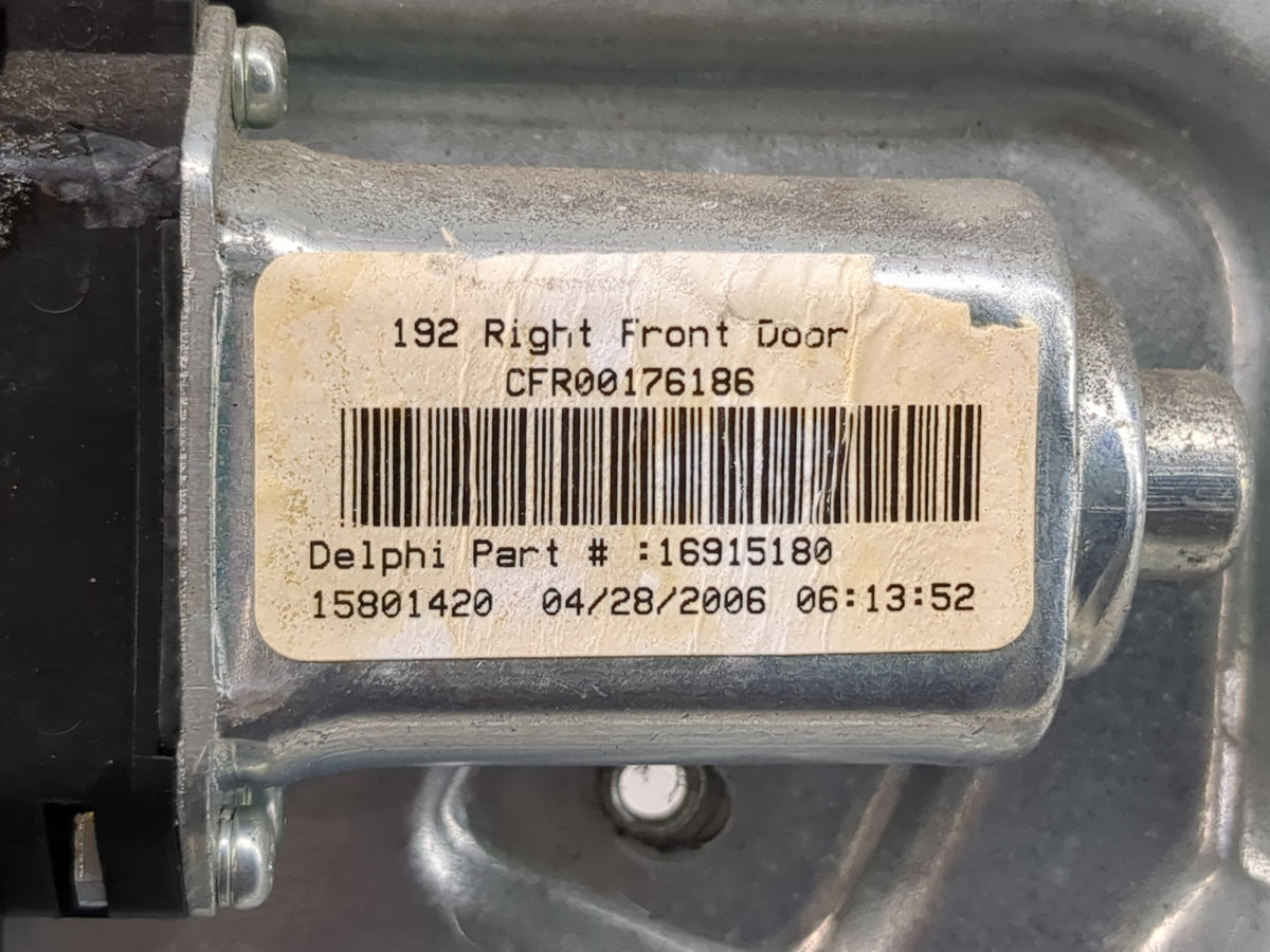2006-2008 Pontiac Torrent Used Window Regulator Passenger Front 1083769 - Oemusedautoparts1.com