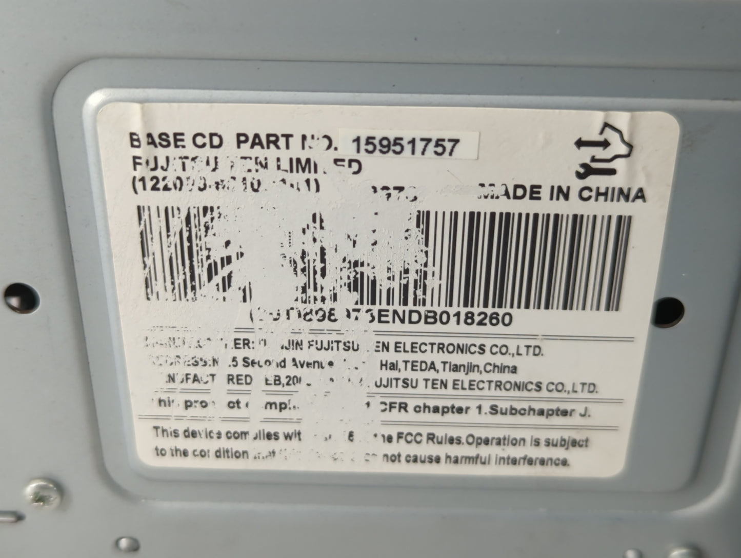 2006 Saab Monte Carlo Radio AM FM Cd Player Receiver Replacement P/N:15951757 Fits Fits 2007 2008 OEM Used Auto Parts - Oemu