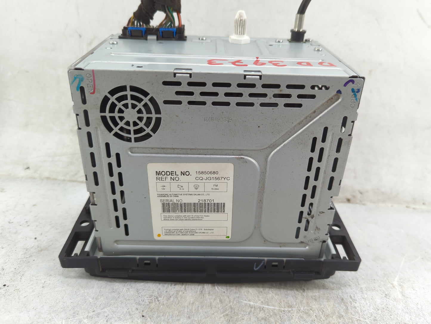 2006-2007 Saturn Ion Radio AM FM Cd Player Receiver Replacement P/N:CQ-JG1567YC 15850680 Fits Fits 2006 2007 OEM Used Auto P