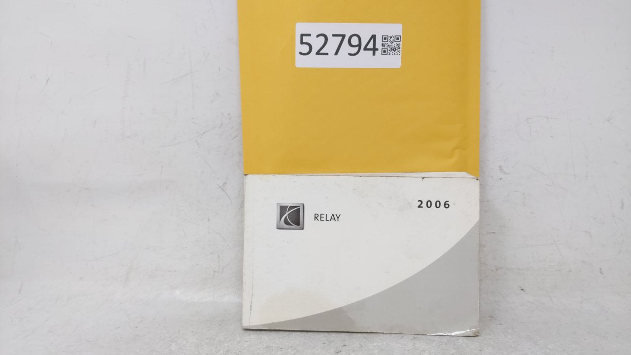 2006 Saturn Relay Owners Manual Book Guide OEM Used Auto Parts - Oemusedautoparts1.com