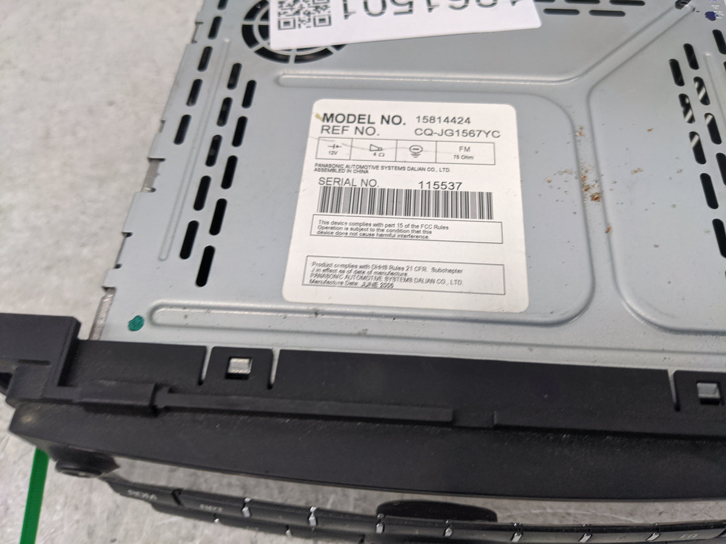 2006 Saturn Vue Radio AM FM Cd Player Receiver Replacement P/N:15814424 Fits Fits 2007 OEM Used Auto Parts - Oemusedautopart