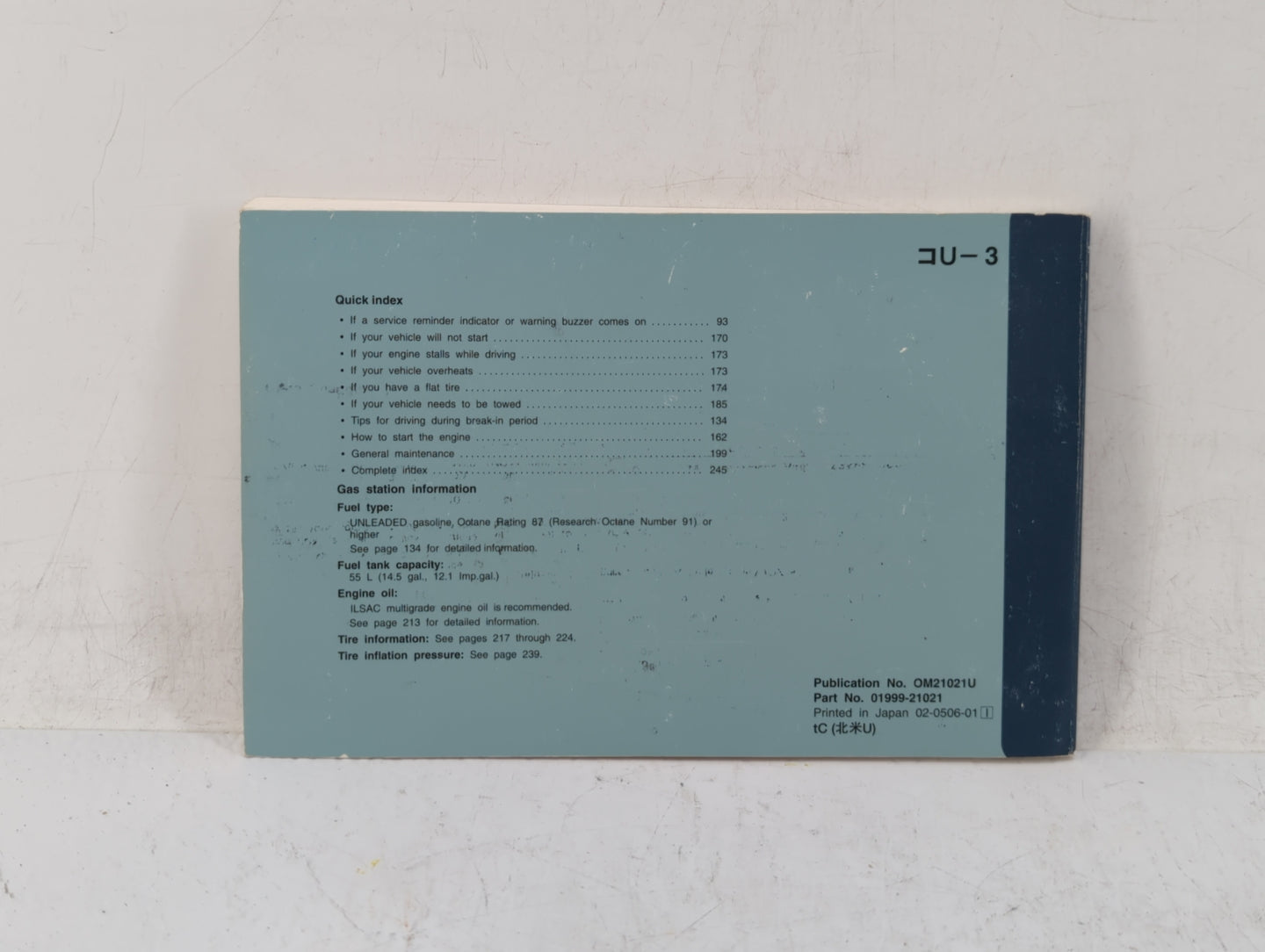 2006 Scion Tc Owners Manual Book Guide OEM Used Auto Parts - Oemusedautoparts1.com