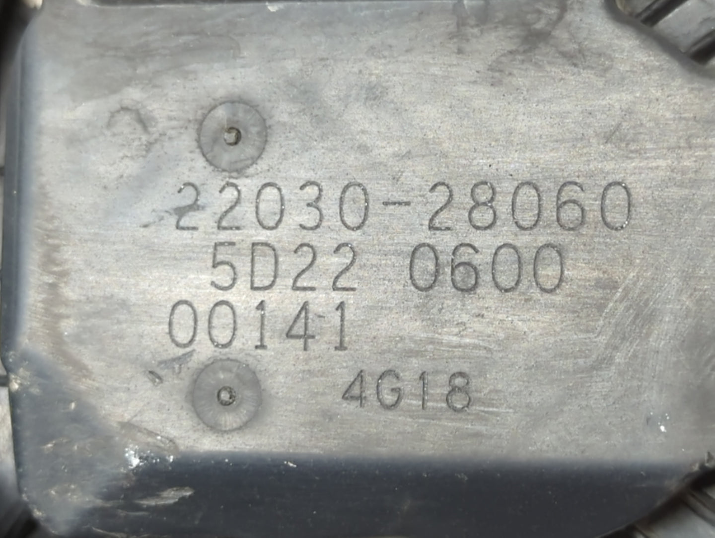 2006-2010 Scion Tc Throttle Body P/N:22030-28060 Fits Fits 2006 2007 2008 2009 2010 2011 2012 2013 2014 2015 OEM Used Auto P