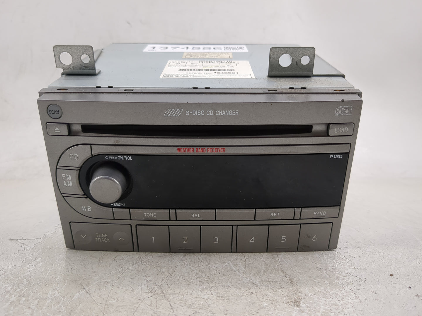 2006 Subaru Forester Radio AM FM Cd Player Receiver Replacement P/N:86201SA110 Fits OEM Used Auto Parts - Oemusedautoparts1.
