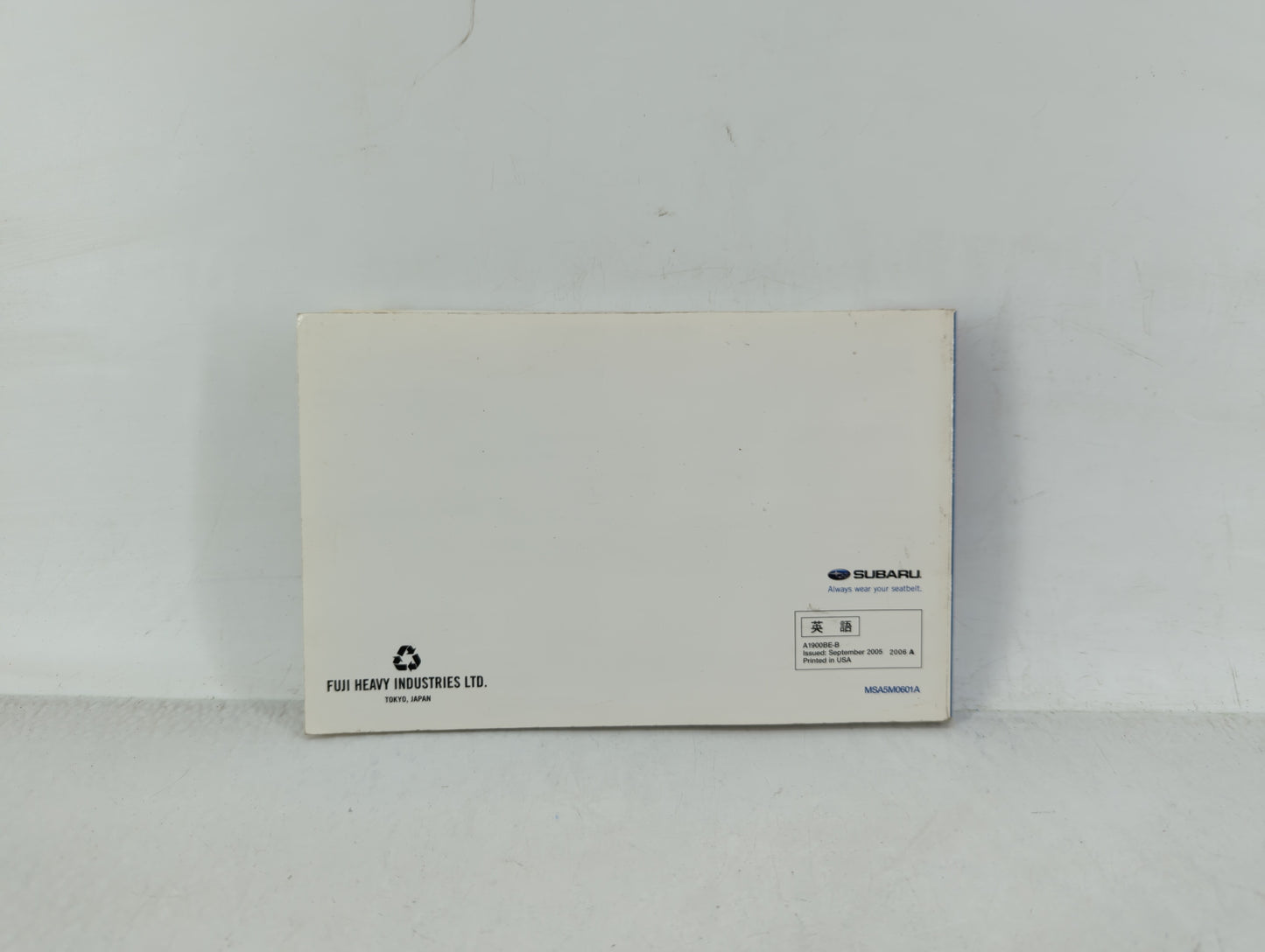 2006 Subaru Impreza Owners Manual Book Guide OEM Used Auto Parts - Oemusedautoparts1.com