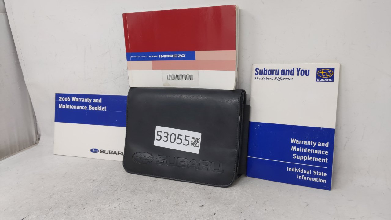 2006 Subaru Impreza Owners Manual Book Guide OEM Used Auto Parts - Oemusedautoparts1.com