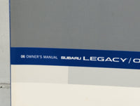 2006 Subaru Legacy Owners Manual Book Guide P/N:MSA5M0604A OEM Used Auto Parts - Oemusedautoparts1.com