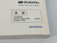 2006 Subaru Legacy Owners Manual Book Guide P/N:MSA5M0604A OEM Used Auto Parts - Oemusedautoparts1.com