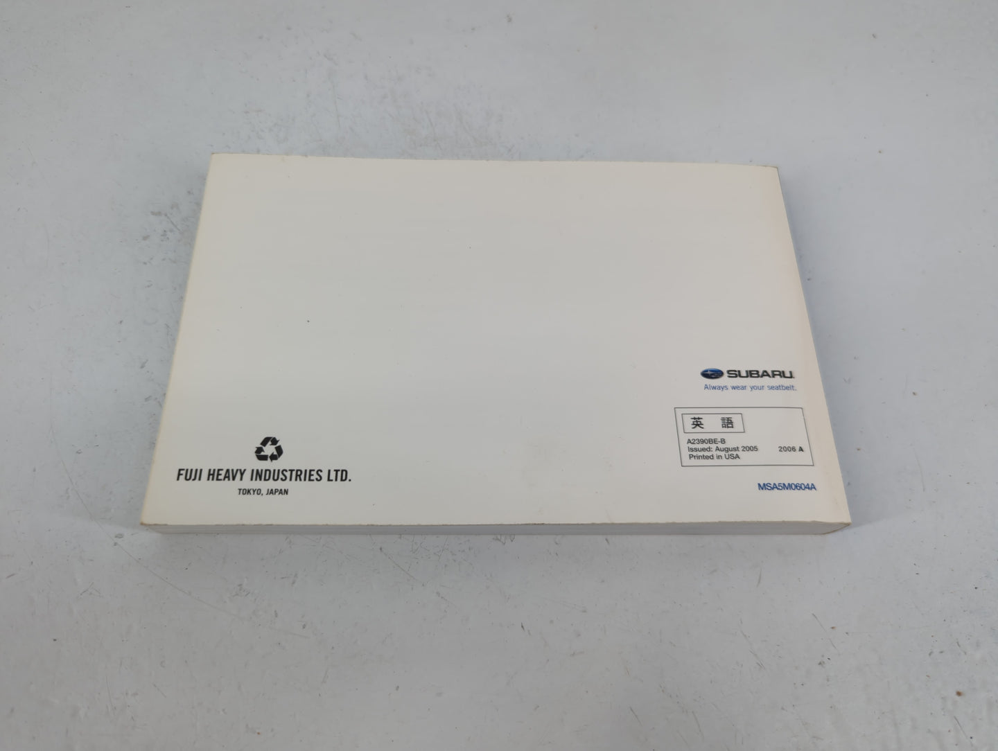 2006 Subaru Legacy Owners Manual Book Guide P/N:MSA5M0604A OEM Used Auto Parts - Oemusedautoparts1.com
