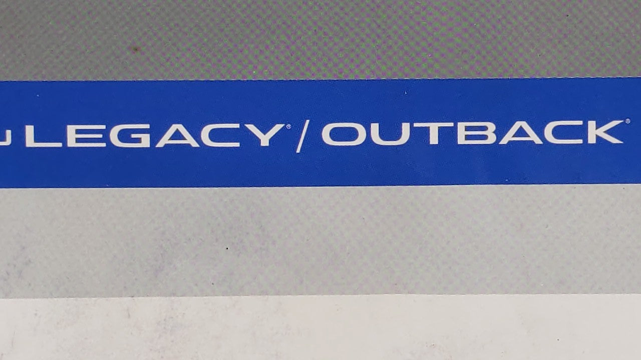 2006 Subaru Legacy Owners Manual Book Guide OEM Used Auto Parts - Oemusedautoparts1.com
