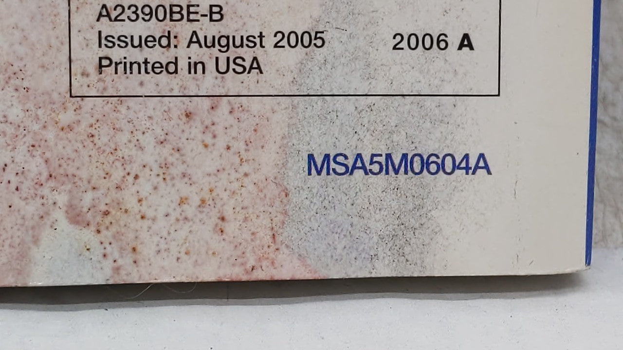 2006 Subaru Legacy Owners Manual Book Guide OEM Used Auto Parts - Oemusedautoparts1.com