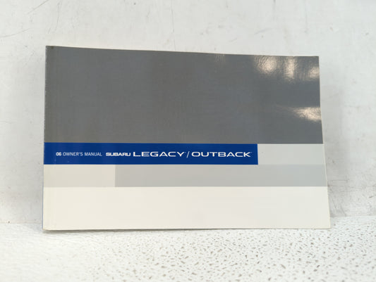 2006 Subaru Legacy Owners Manual Book Guide OEM Used Auto Parts - Oemusedautoparts1.com