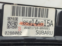 2006 Subaru Legacy Instrument Cluster Speedometer Gauges P/N:85014AG15A Fits OEM Used Auto Parts - Oemusedautoparts1.com