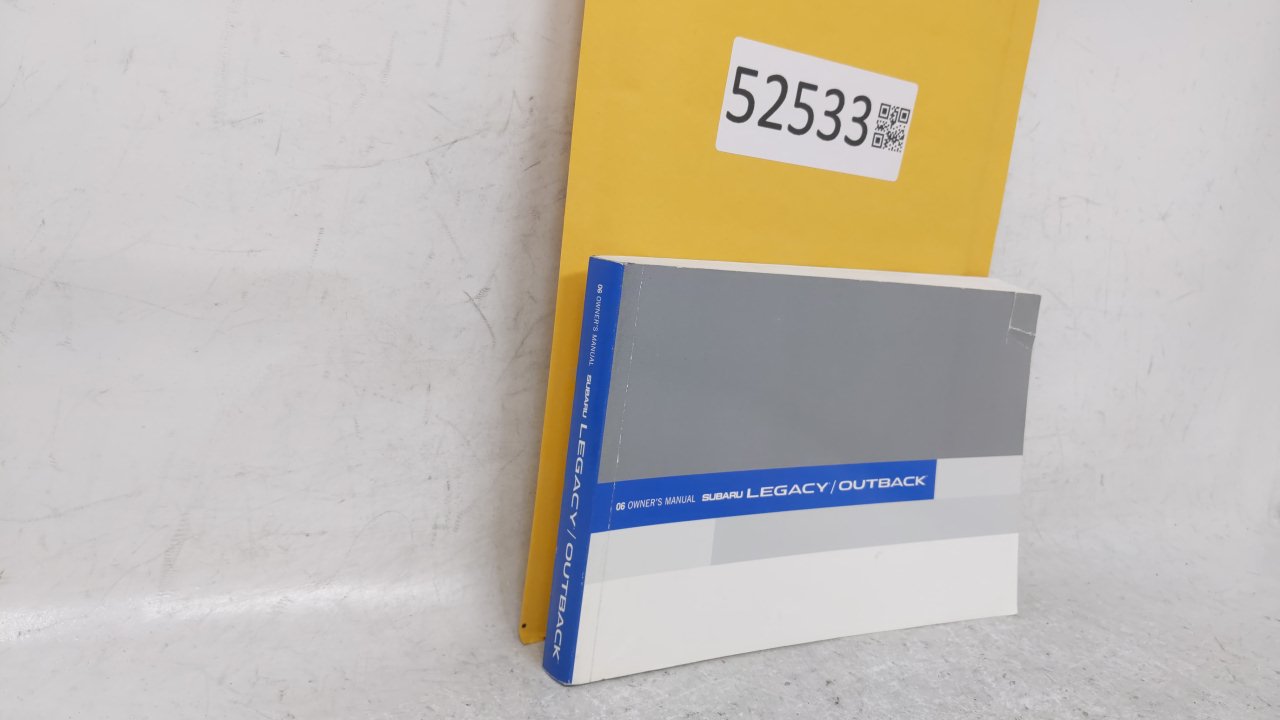 2006 Subaru Legacy Owners Manual Book Guide OEM Used Auto Parts - Oemusedautoparts1.com