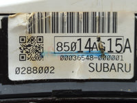 2006 Subaru Legacy Instrument Cluster Speedometer Gauges P/N:0288002 85014AG15A Fits OEM Used Auto Parts - Oemusedautoparts1
