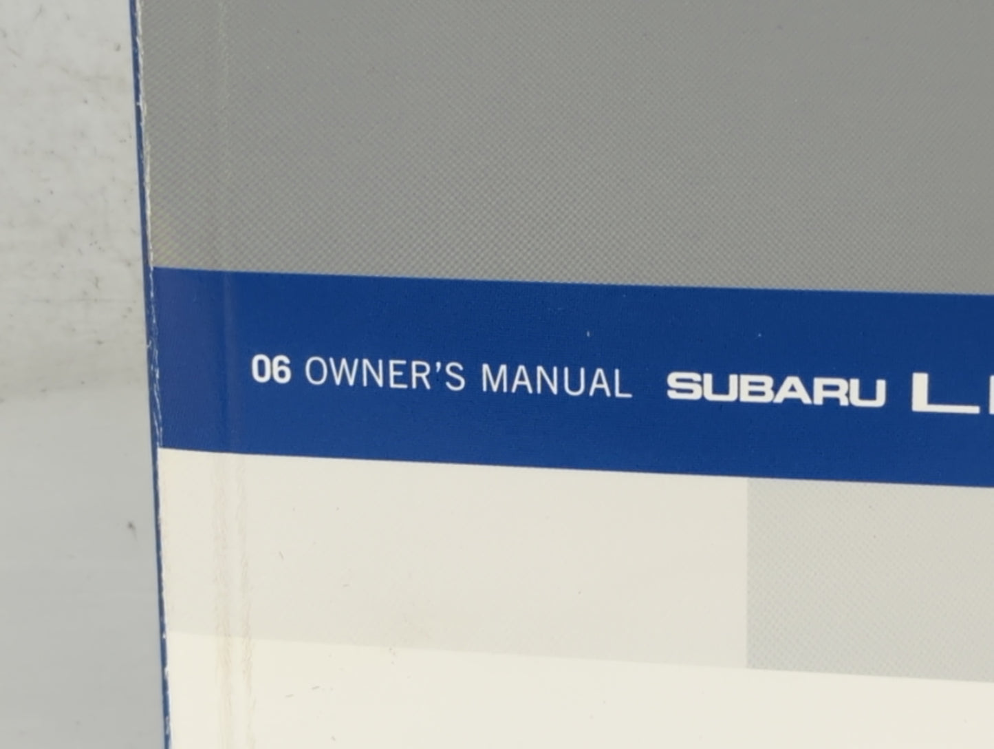 2006 Subaru Legacy Owners Manual Book Guide P/N:MSA5M0604A A2390BE-B OEM Used Auto Parts - Oemusedautoparts1.com