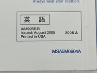 2006 Subaru Legacy Owners Manual Book Guide P/N:MSA5M0604A A2390BE-B OEM Used Auto Parts - Oemusedautoparts1.com