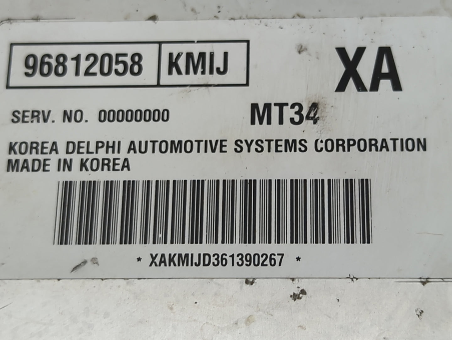 2006 Suzuki Forenza PCM Engine Control Computer ECU ECM PCU OEM P/N:96812058 KMIJ Fits OEM Used Auto Parts - Oemusedautopart