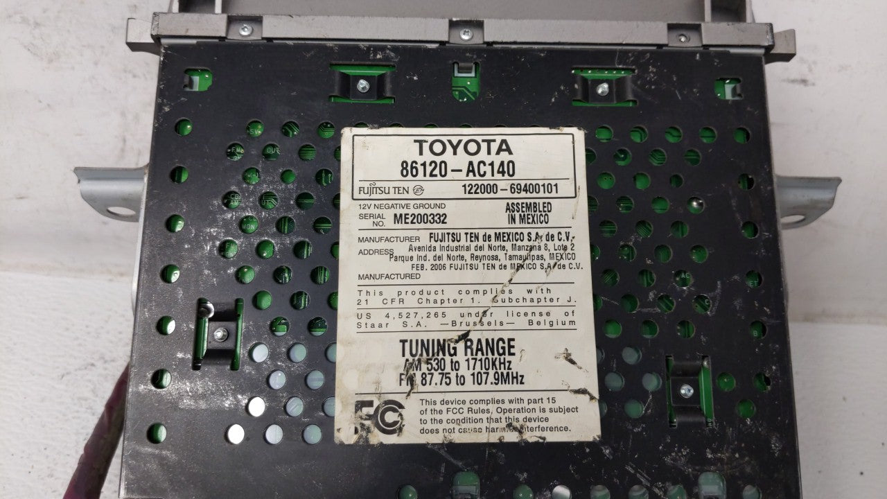 2005-2007 Toyota Avalon Radio AM FM Cd Player Receiver Replacement P/N:86120-AC150 89120-AC140 Fits Fits 2005 2006 2007 OEM 