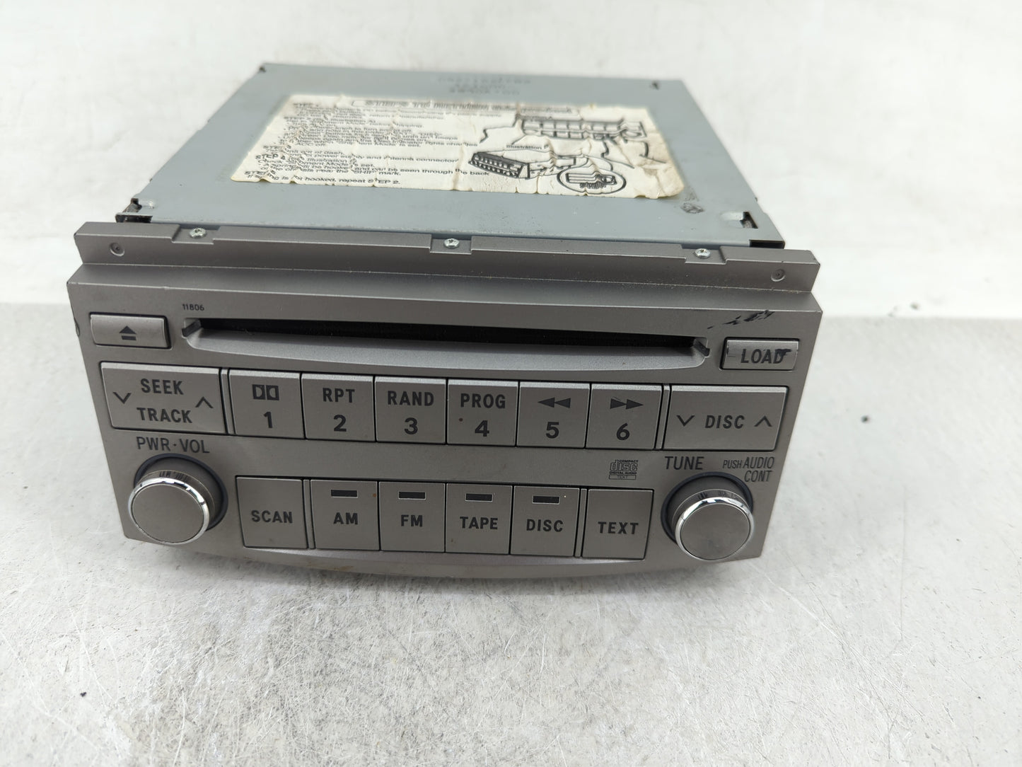 2005-2007 Toyota Avalon Radio AM FM Cd Player Receiver Replacement Fits Fits 2005 2006 2007 OEM Used Auto Parts - Oemusedaut