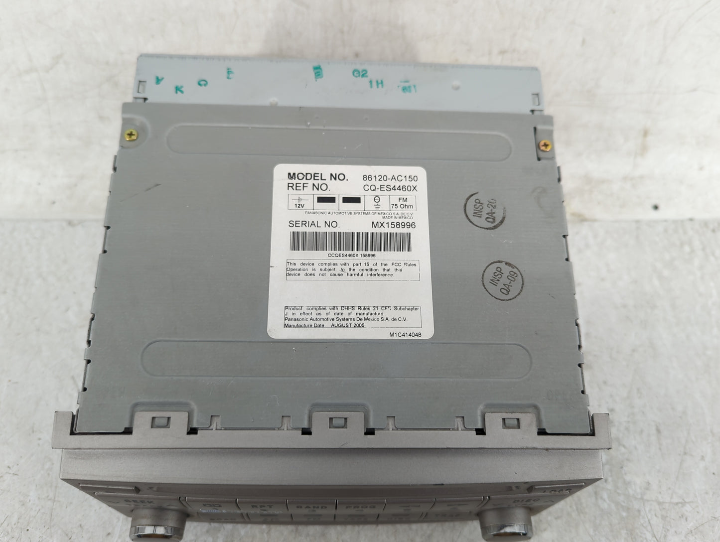 2006 Toyota Avalon Radio AM FM Cd Player Receiver Replacement P/N:86120-AC150 Fits OEM Used Auto Parts - Oemusedautoparts1.c