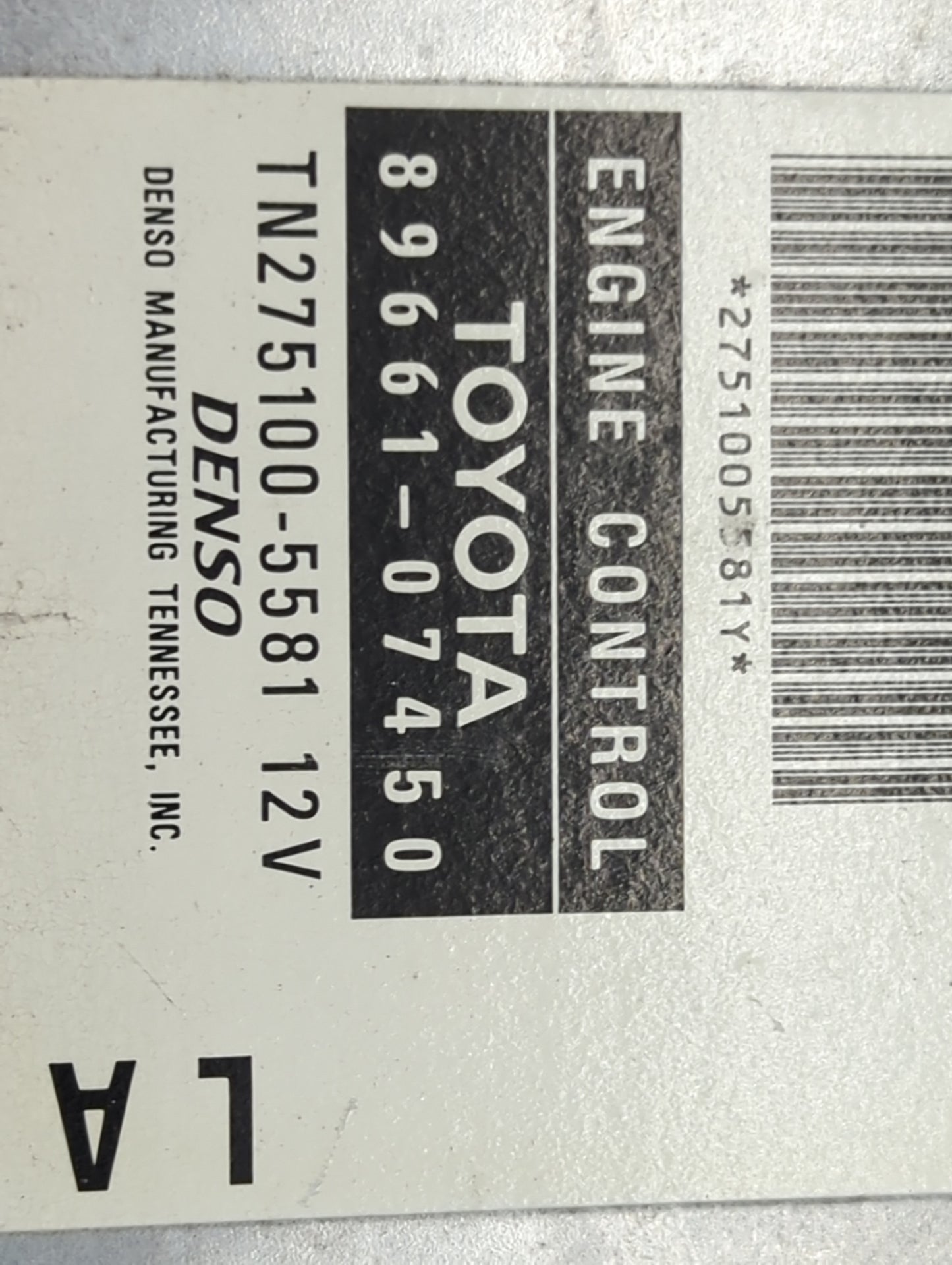 2006 Toyota Avalon PCM Engine Control Computer ECU ECM PCU OEM P/N:89661-07450 275100-5581 Fits OEM Used Auto Parts - Oemuse