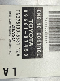 2006 Toyota Avalon PCM Engine Control Computer ECU ECM PCU OEM P/N:89661-07450 275100-5581 Fits OEM Used Auto Parts - Oemuse