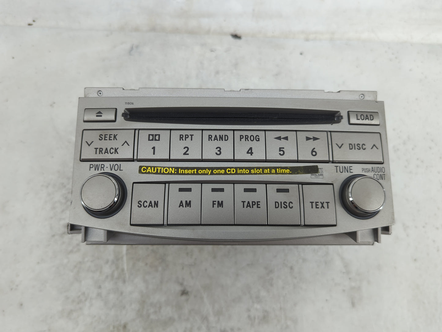 2005-2007 Toyota Avalon Radio AM FM Cd Player Receiver Replacement P/N:11806 Fits Fits 2005 2006 2007 OEM Used Auto Parts - 