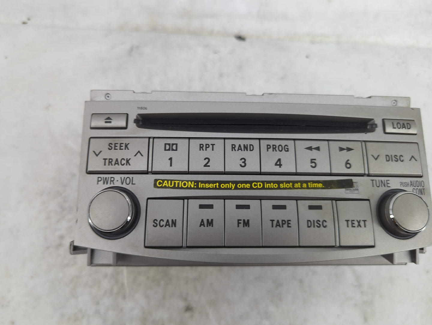 2005-2007 Toyota Avalon Radio AM FM Cd Player Receiver Replacement P/N:11806 Fits Fits 2005 2006 2007 OEM Used Auto Parts - 