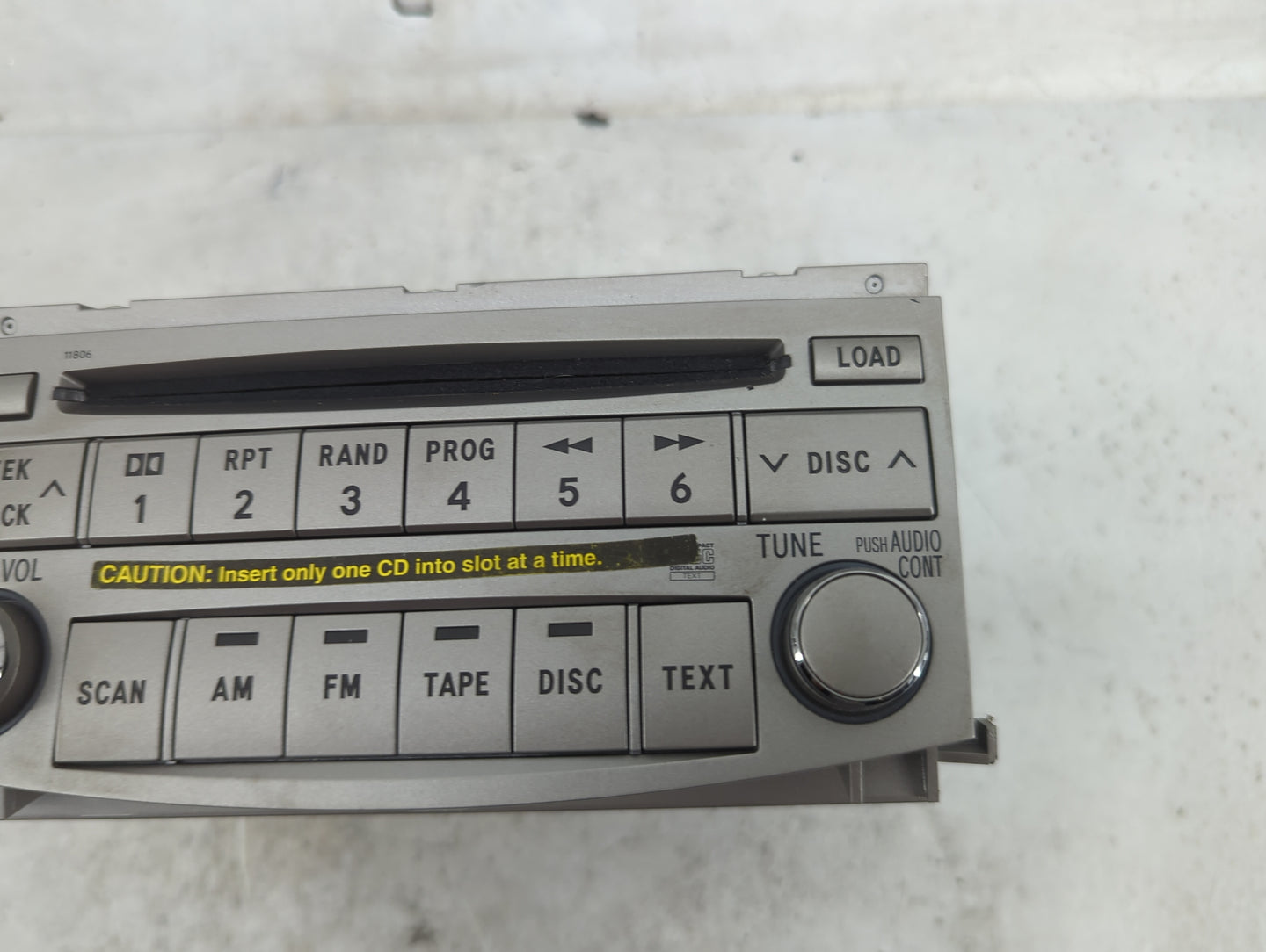 2005-2007 Toyota Avalon Radio AM FM Cd Player Receiver Replacement P/N:11806 Fits Fits 2005 2006 2007 OEM Used Auto Parts - 