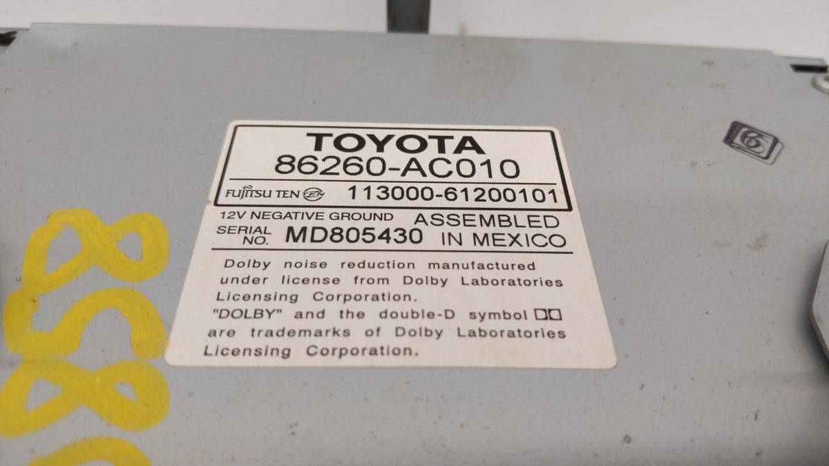 2005-2007 Toyota Avalon Am Fm Cd Player Radio Receiver 269962 - Oemusedautoparts1.com