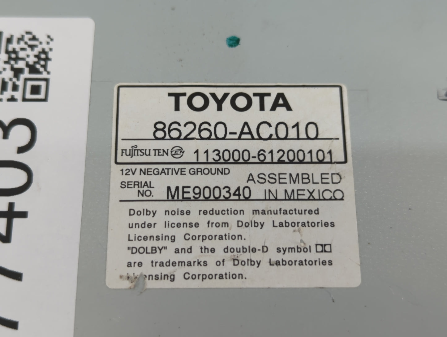 2005-2007 Toyota Avalon Am Fm Cd Player Radio Receiver - Oemusedautoparts1.com