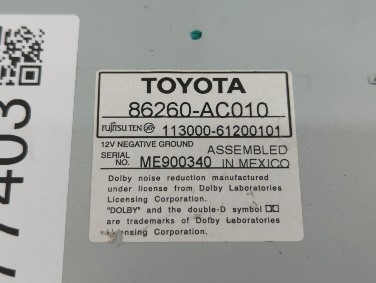 2005-2007 Toyota Avalon Am Fm Cd Player Radio Receiver 577403 - Oemusedautoparts1.com