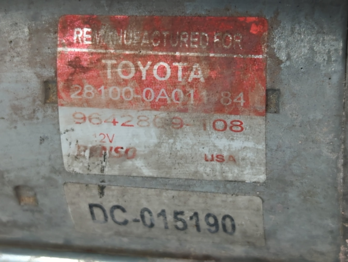 2005-2018 Toyota Avalon Car Starter Motor Solenoid OEM P/N:28100-0A011 Fits OEM Used Auto Parts - Oemusedautoparts1.com