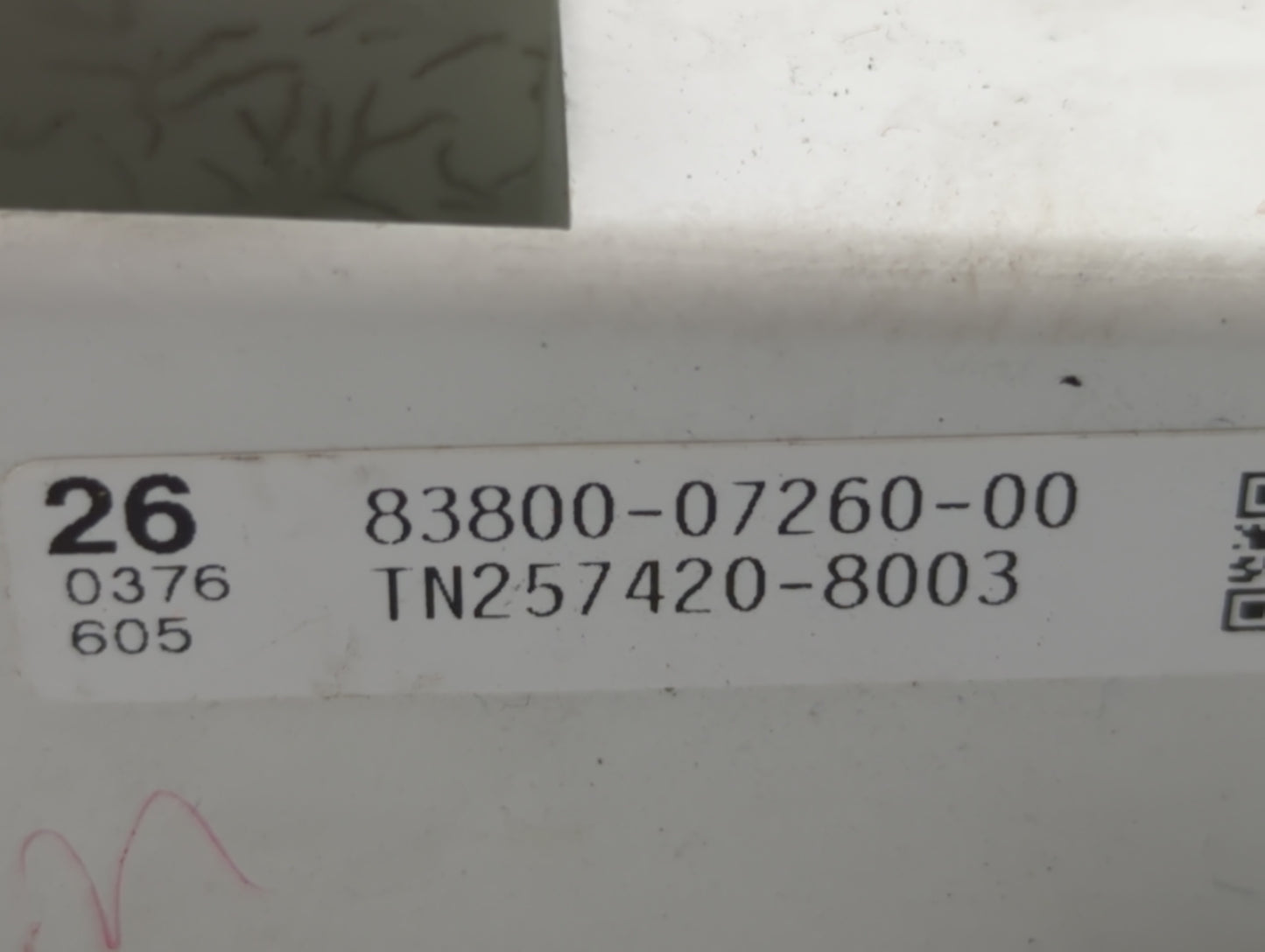 2006 Toyota Avalon Instrument Cluster Speedometer Gauges P/N:83800-07260-00 Fits Fits 2005 OEM Used Auto Parts - Oemusedauto