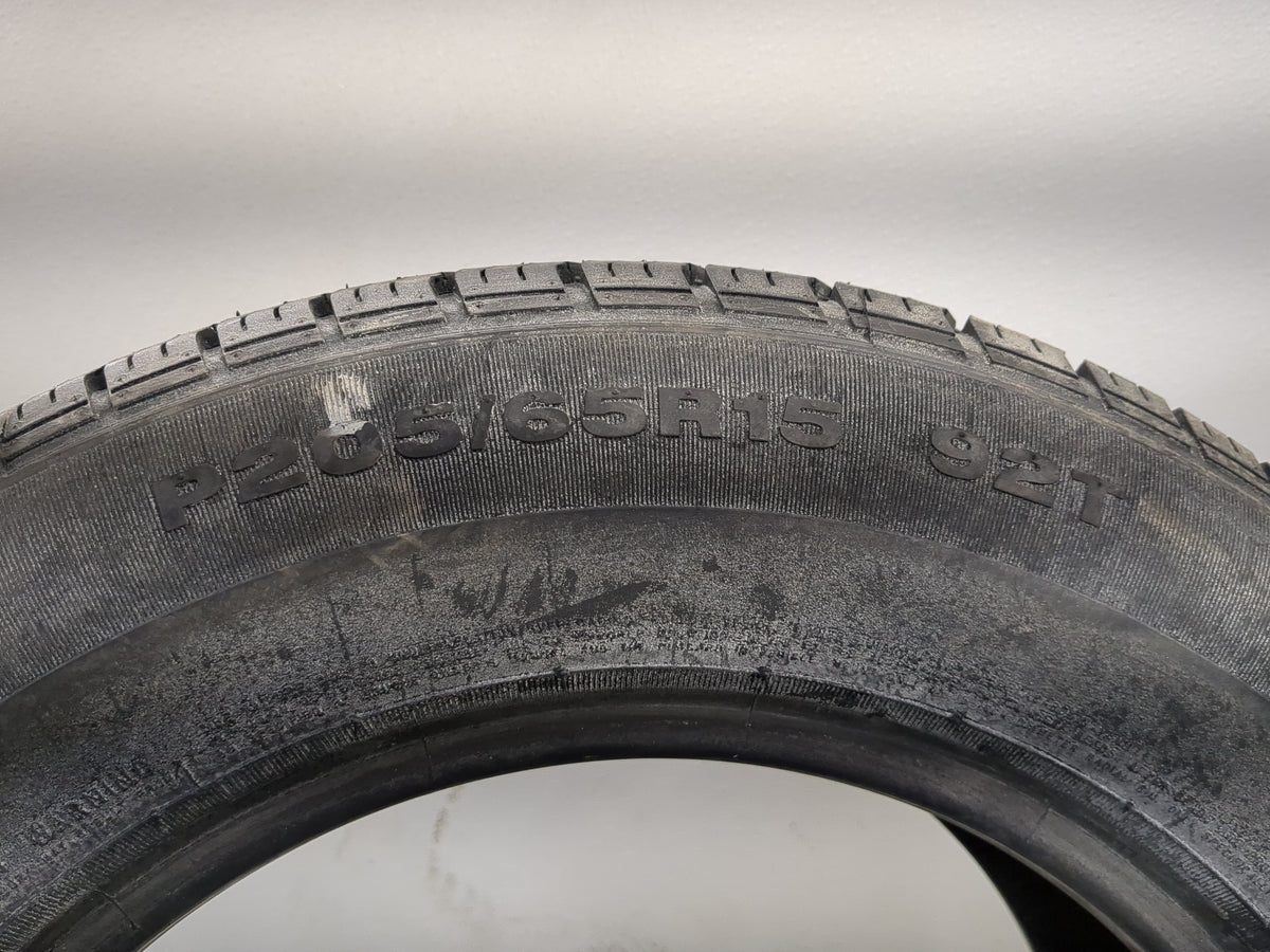 Used Tire P205/65R15 CONTINENTAL TOURING CONTACT AS 92T - Tread Depth 10/32 - Oemusedautoparts1.com