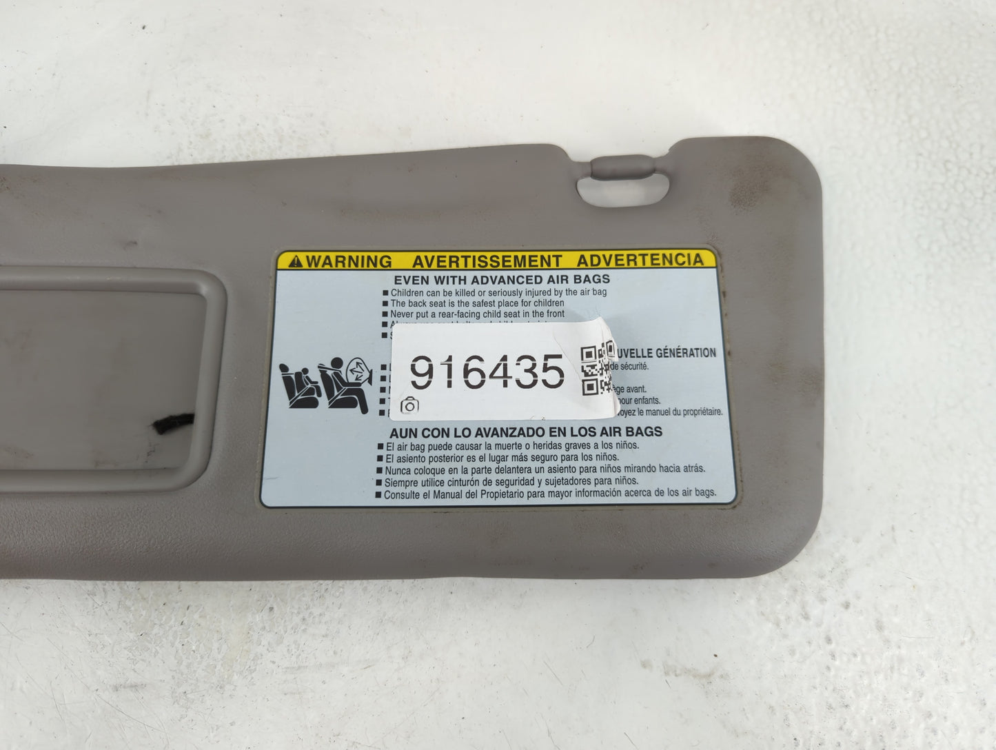 2002-2006 Toyota Camry Sun Visor Shade Replacement Driver Left Mirror Fits Fits 2002 2003 2004 2005 2006 OEM Used Auto Parts