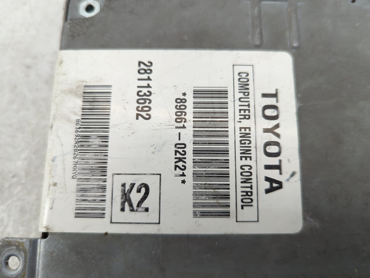 2005-2007 Toyota Corolla PCM Engine Control Computer ECU ECM PCU OEM P/N:28113692 89661-02K21 Fits Fits 2005 2006 2007 OEM U
