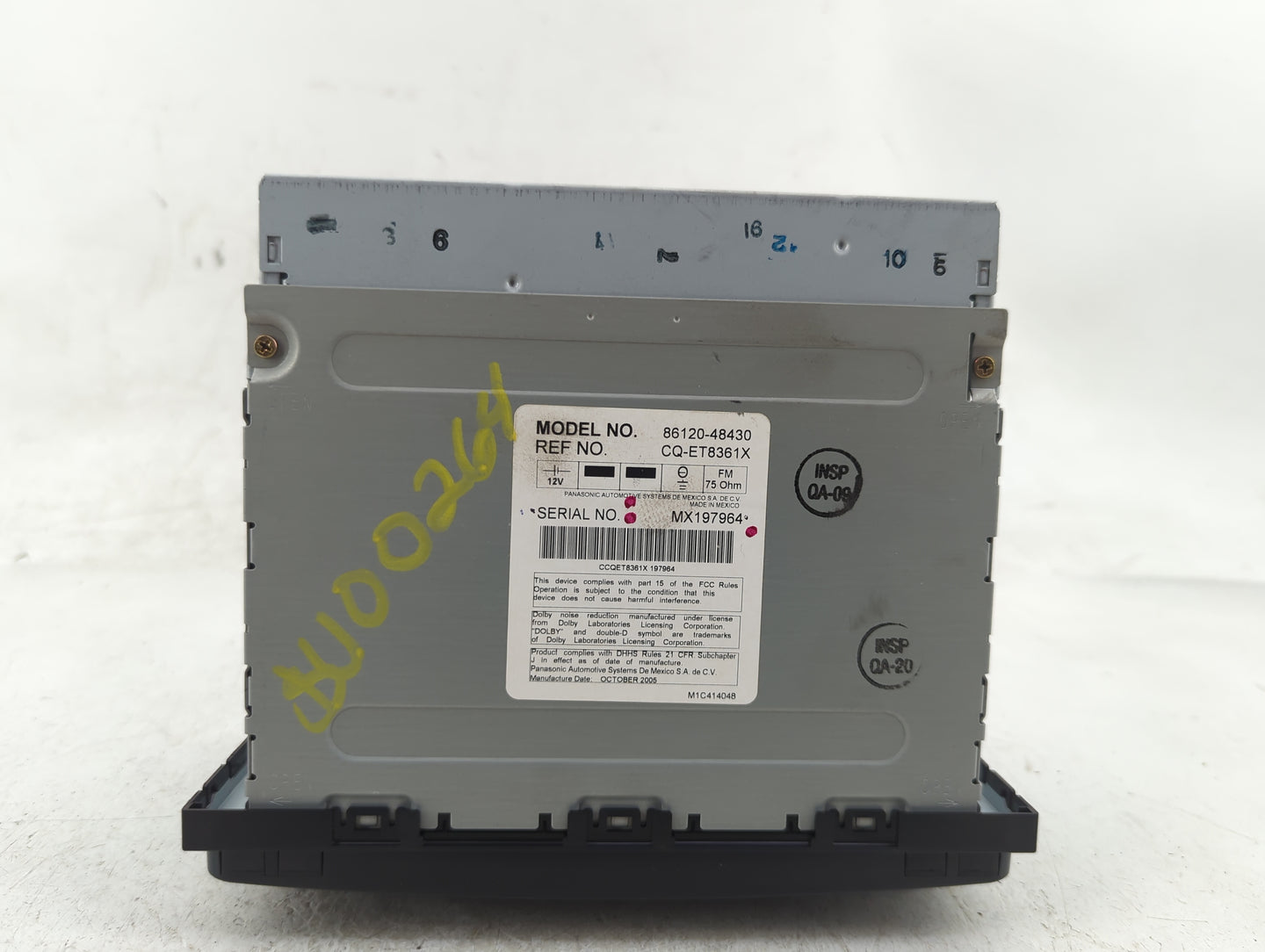 2004-2007 Toyota Highlander Radio AM FM Cd Player Receiver Replacement P/N:86120-48430 Fits Fits 2004 2005 2006 2007 OEM Use